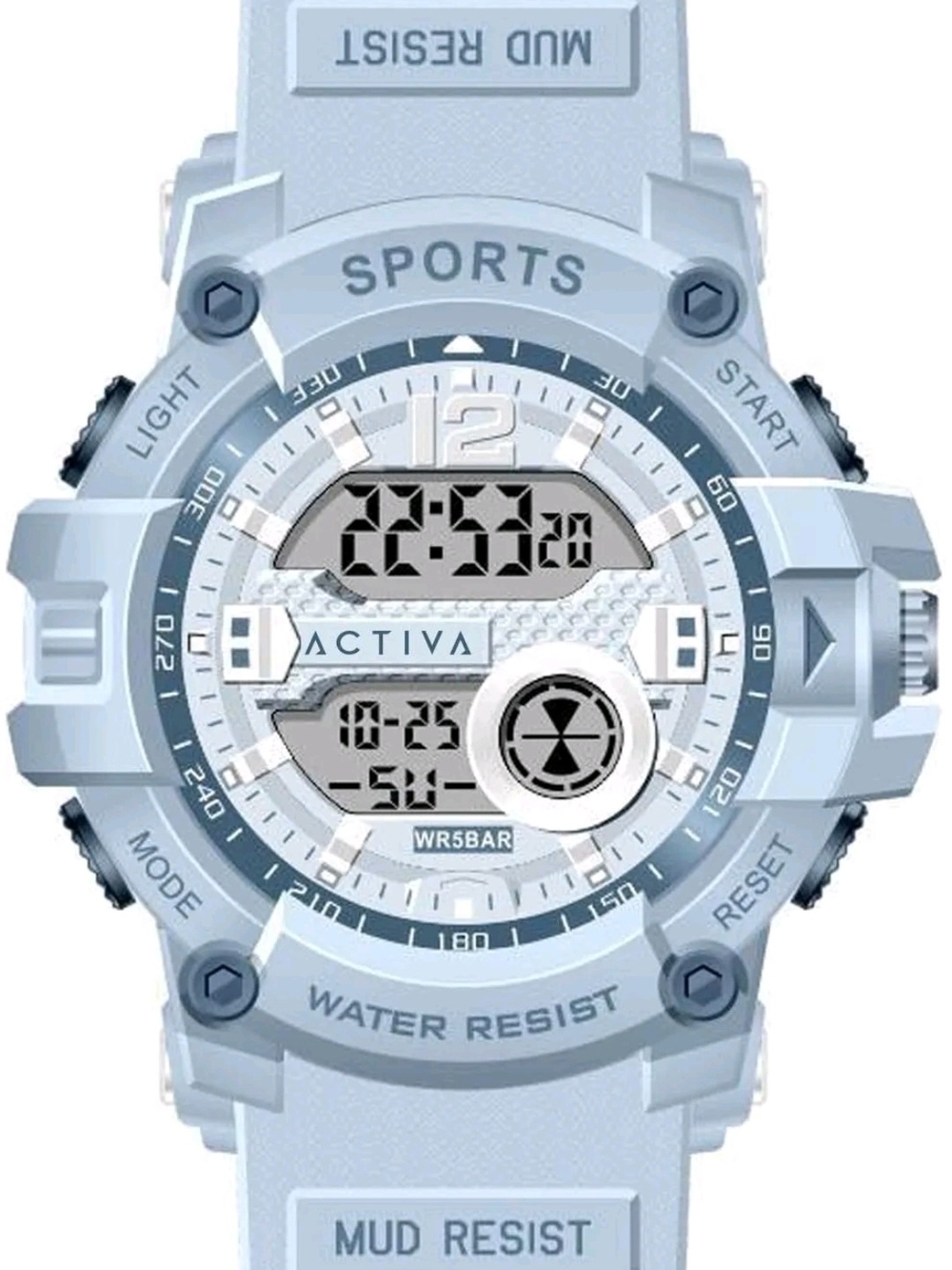 Activa Sports Digital Watch Blue & White